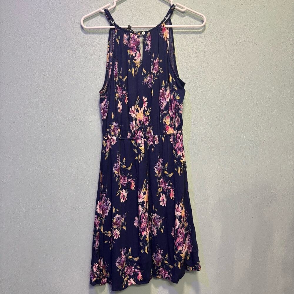Staccato Women’s Pink and Blue Floral Patterned Halter Sundress Size S - Picture 5 of 7